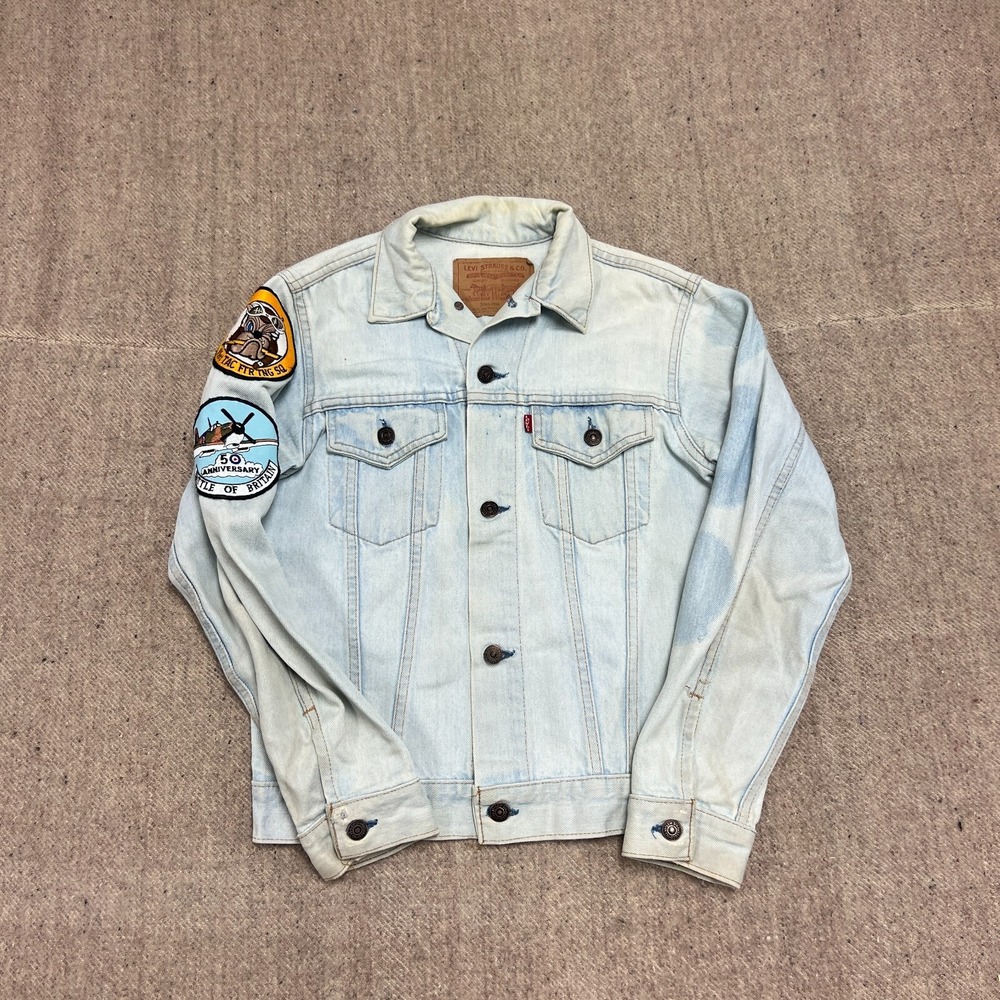 Vintage Levi's 75405 Denim Jacket Mens Large Blue 1990s US Air Force - Picture 2 of 13